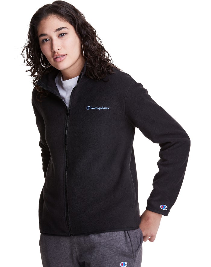 Chaqueta Champion Mujer - Polar Fleece Full Zip Mock Neck ( Negras ) 3692048-RB